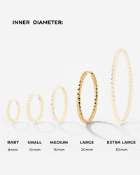 Twisted Hoops Large Oro