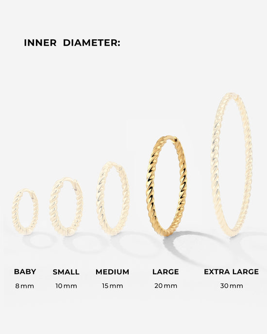 Twisted Hoops Large Oro Rosa