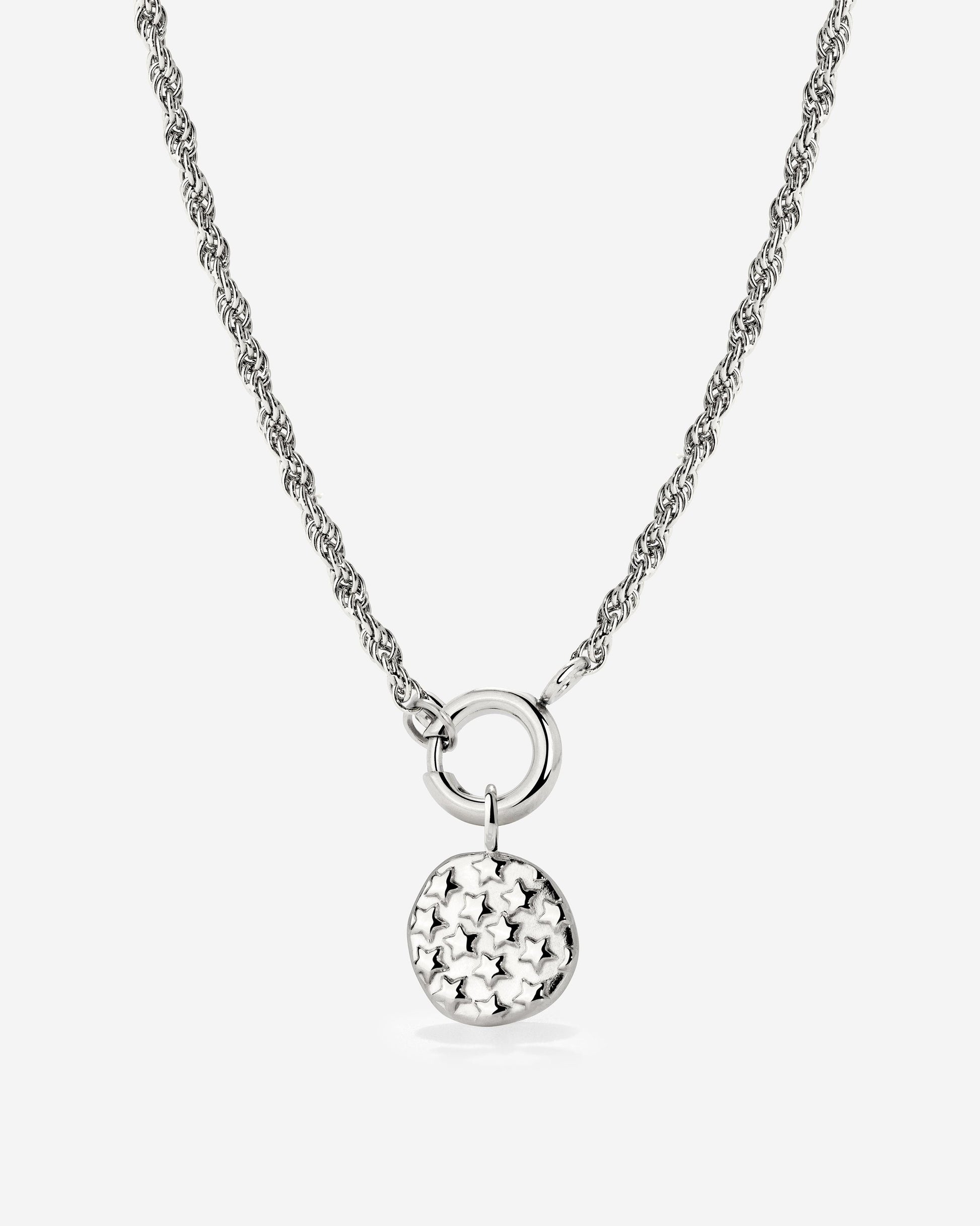 Starry Skies Rope Chain Collana Set Argento