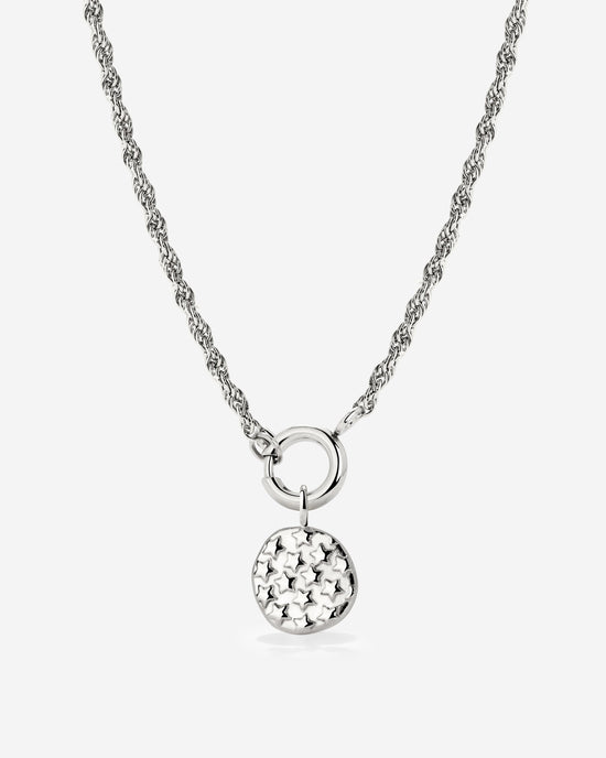 Starry Skies Rope Chain Collana Set Argento