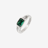 Brilliant Emerald Anello Argento