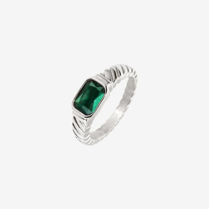 Brilliant Emerald Anello Argento