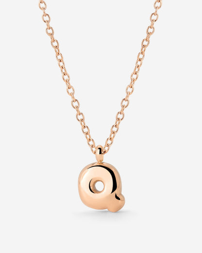 Bubble Letter Collana Oro Rosa