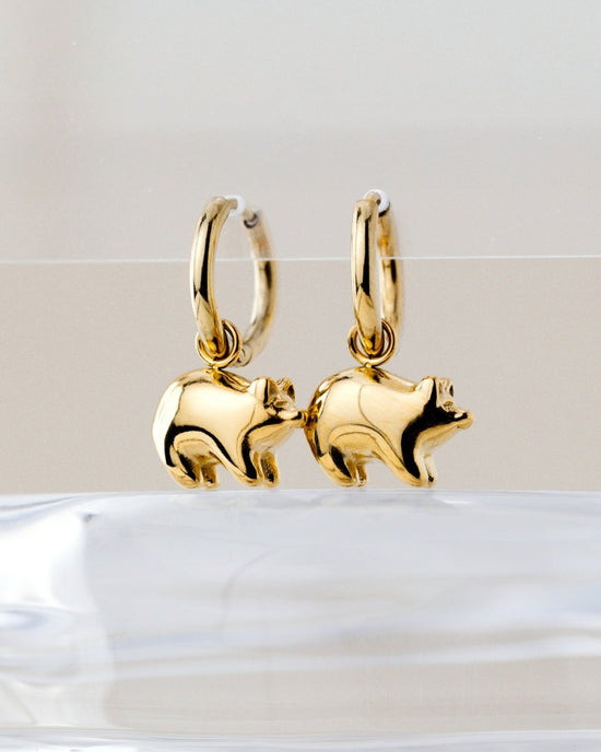 Piggy Hoop Set Small Oro