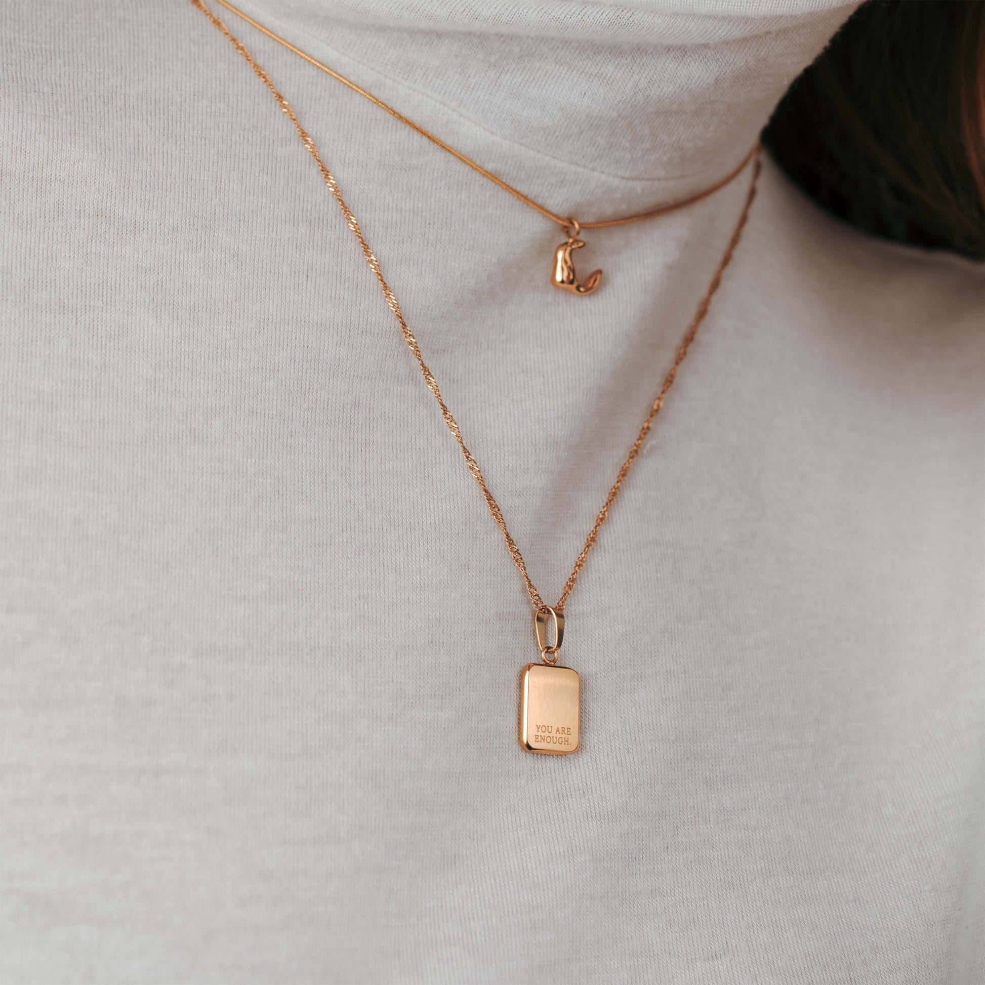 You are enough Collana Oro Rosa