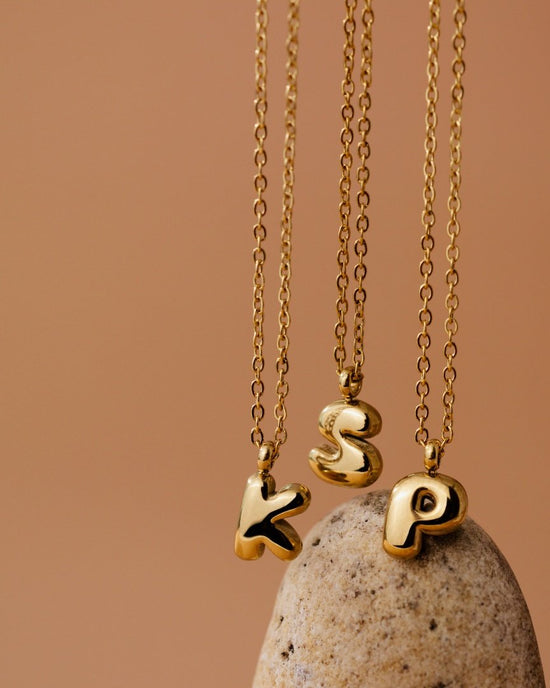 Bubble Letter Collana Oro Rosa