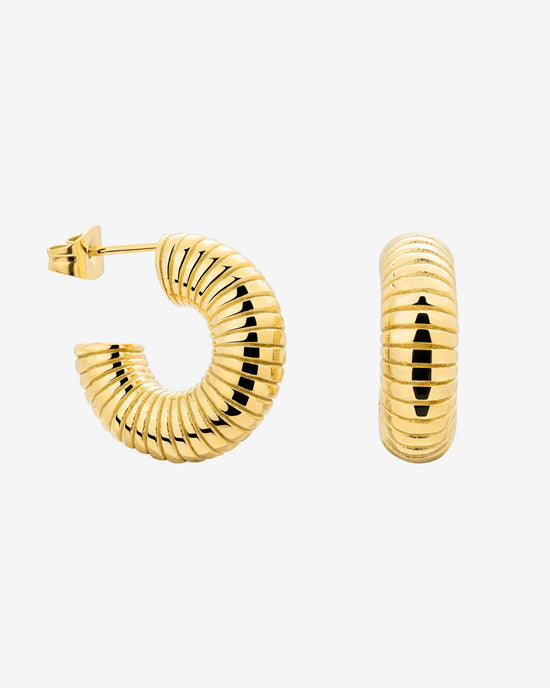 Spiral of Love Hoop Studs Small Oro