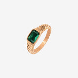 Brilliant Emerald Anello Oro Rosa