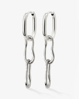 Blending Duo Oval Hoop Set Baby Argento
