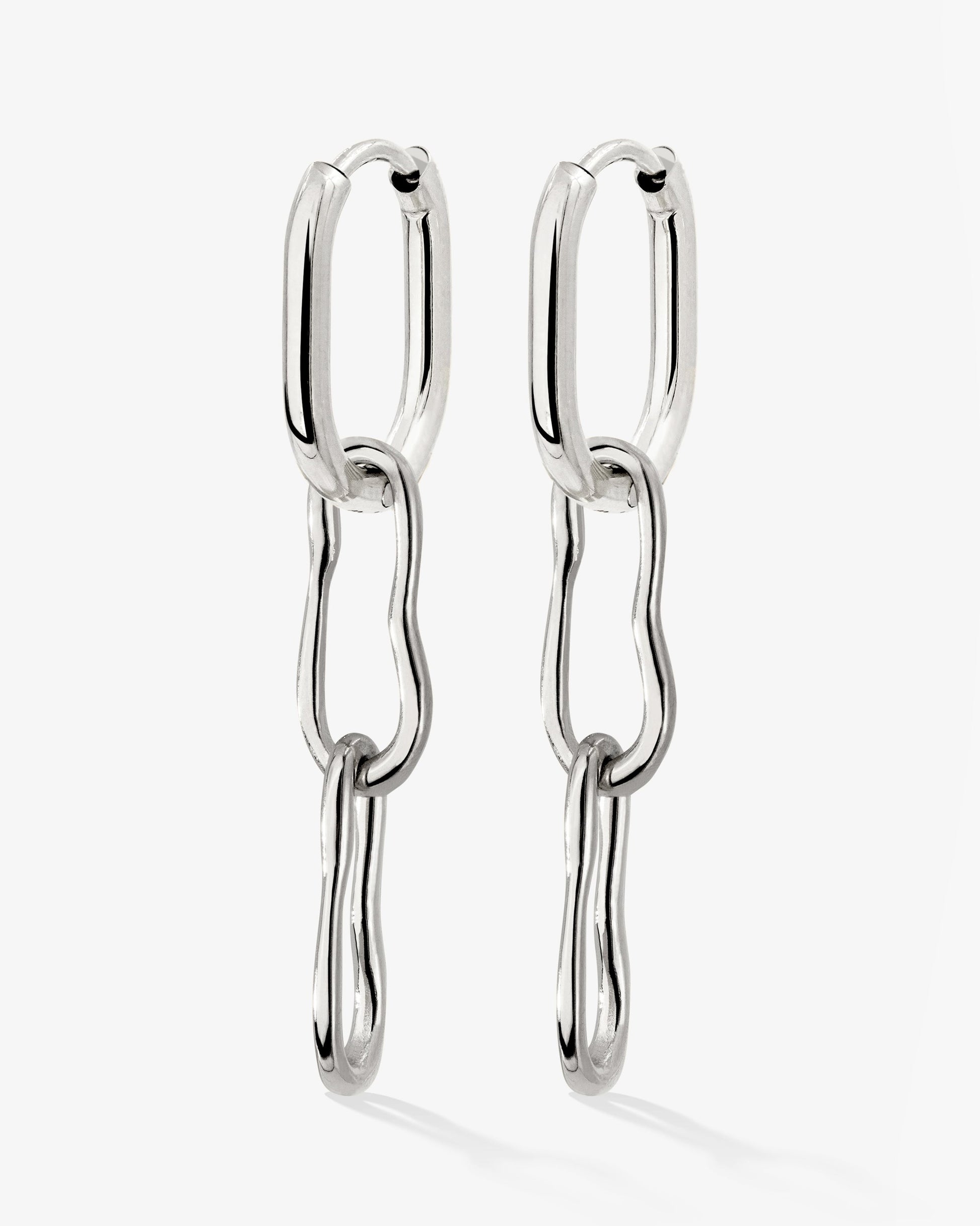 Blending Duo Oval Hoop Set Baby Argento