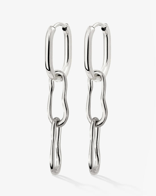 Blending Duo Oval Hoop Set Baby Argento