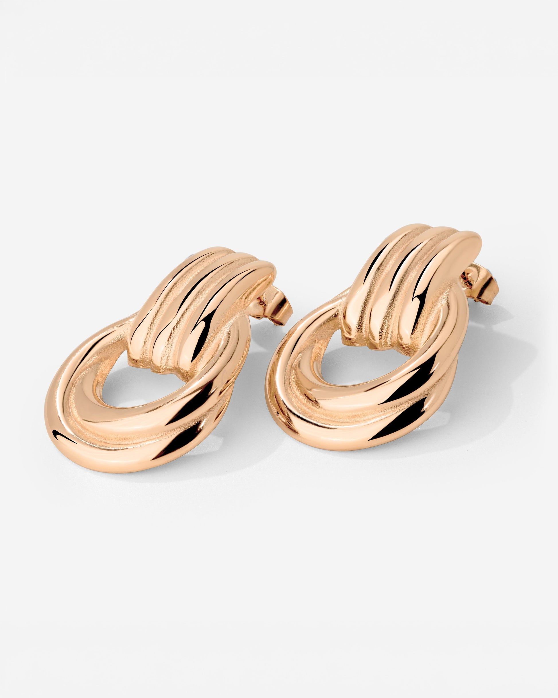 Infinity Loop Orecchini Oro Rosa