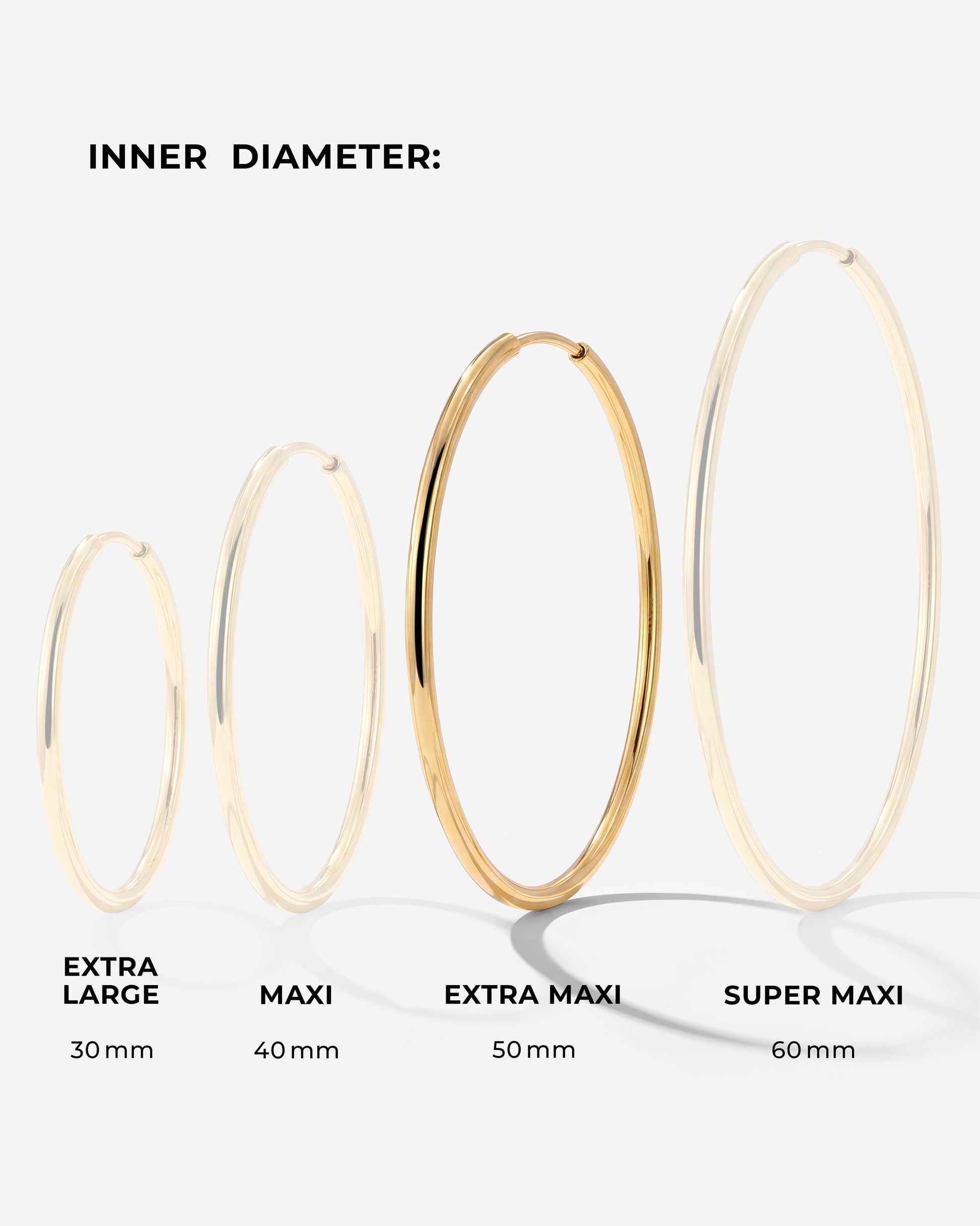 Extra Maxi Hoops Oro
