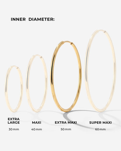 Extra Maxi Hoops Oro