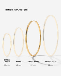 Extra Maxi Hoops Argento