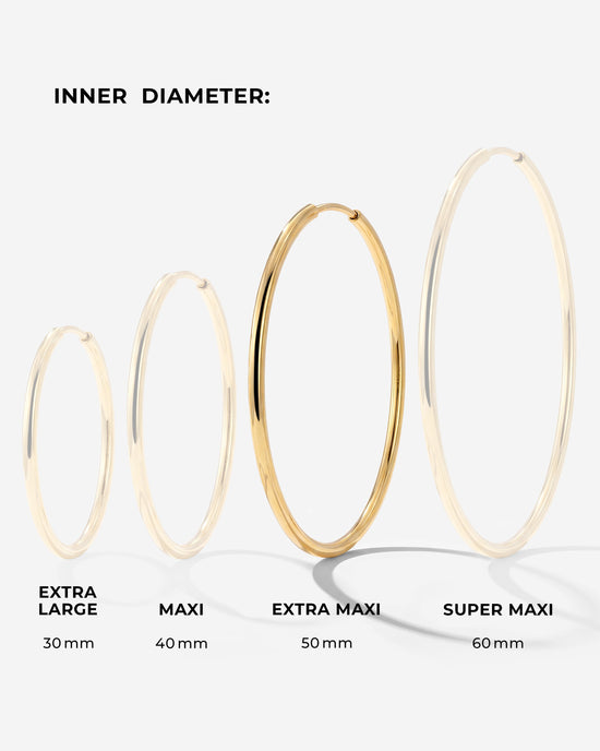 Extra Maxi Hoops Argento