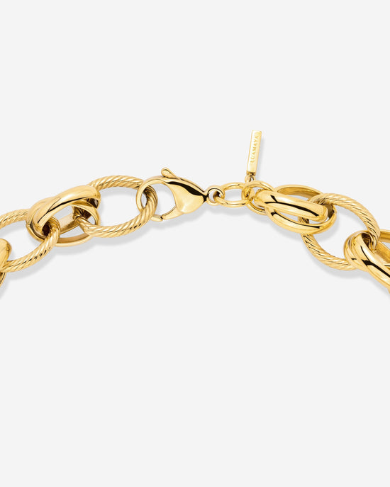 Chunky Twisted Links Collana Oro