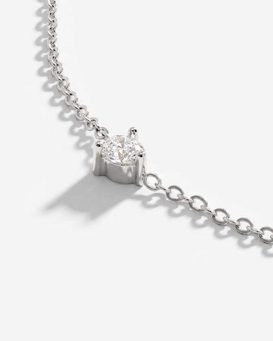 Solitaire Stone Choker Argento