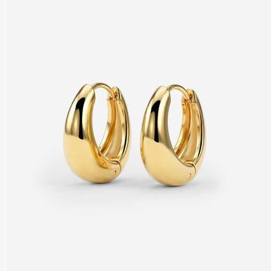 Gilded Curve Hoops Oro