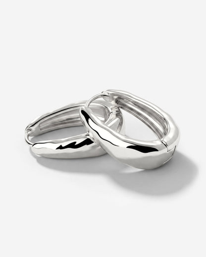 Hammered Seeker Hoops Small