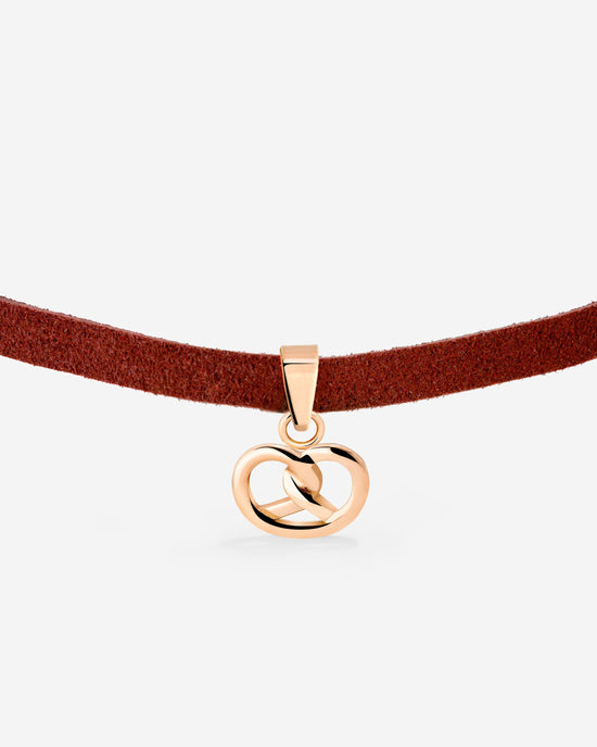 Pretzel Babe Choker Dark Red