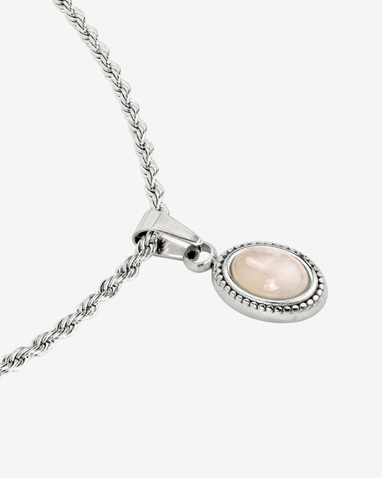 Blush Quartz Collana Argento