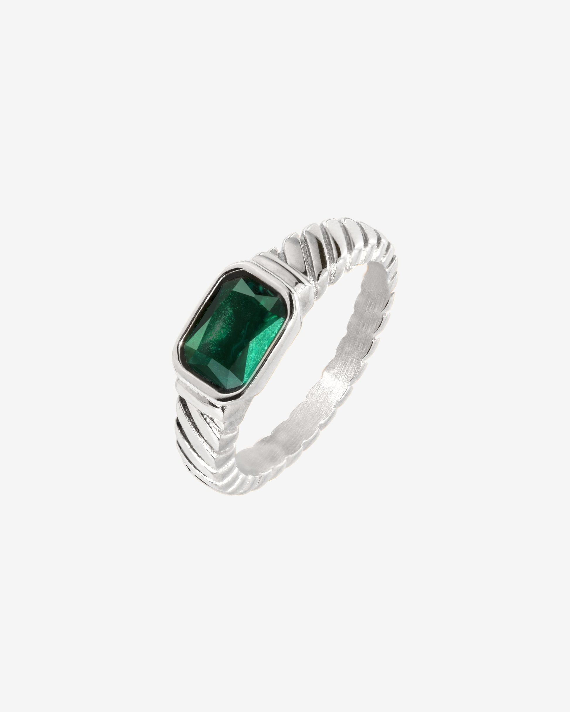 Brilliant Emerald Anello Argento
