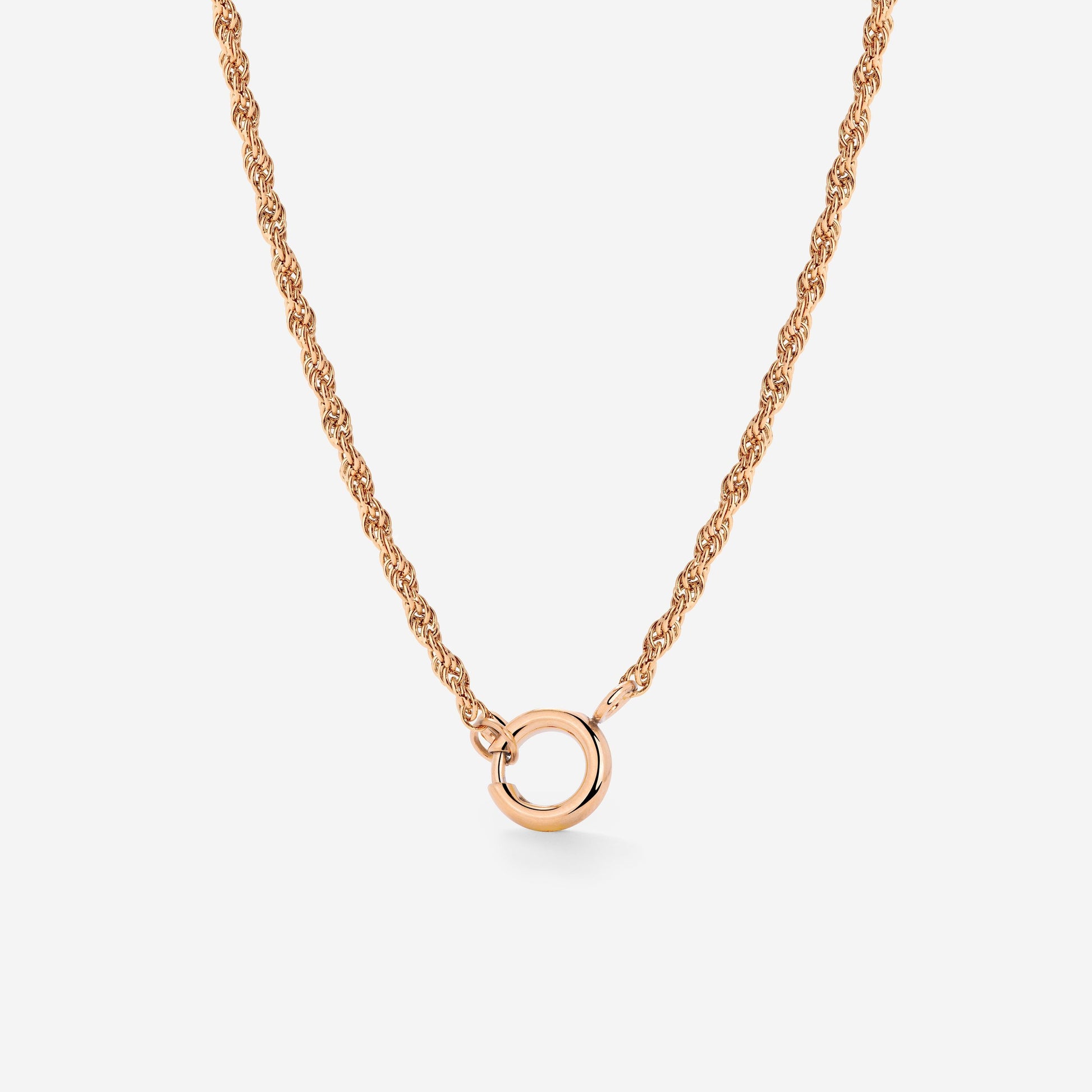 Rope Chain Charm Collana Oro Rosa