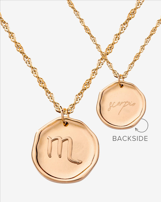 Zodiac Collana - Scorpione Oro Rosa