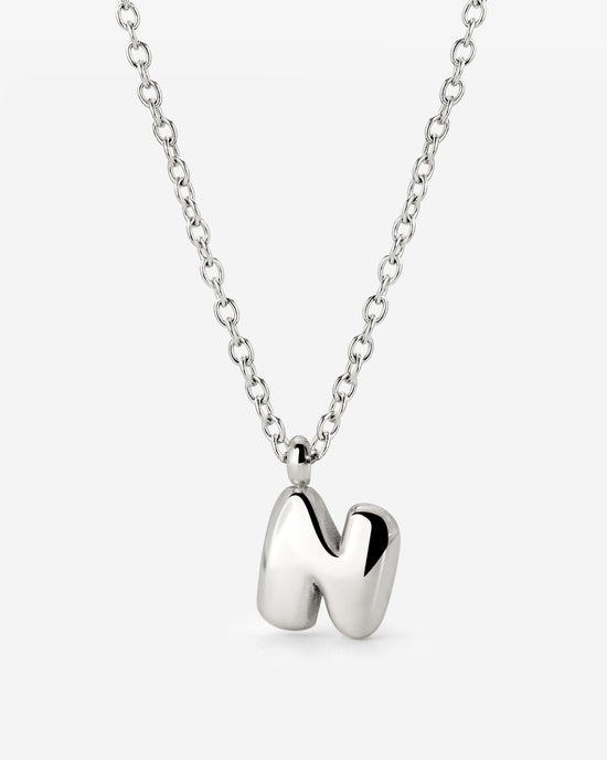Bubble Letter Collana Argento