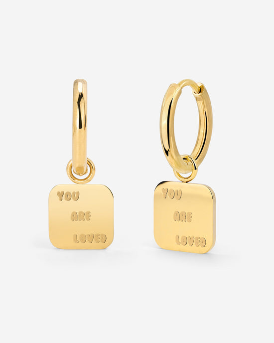 You are loved Hoop Set Small Oro