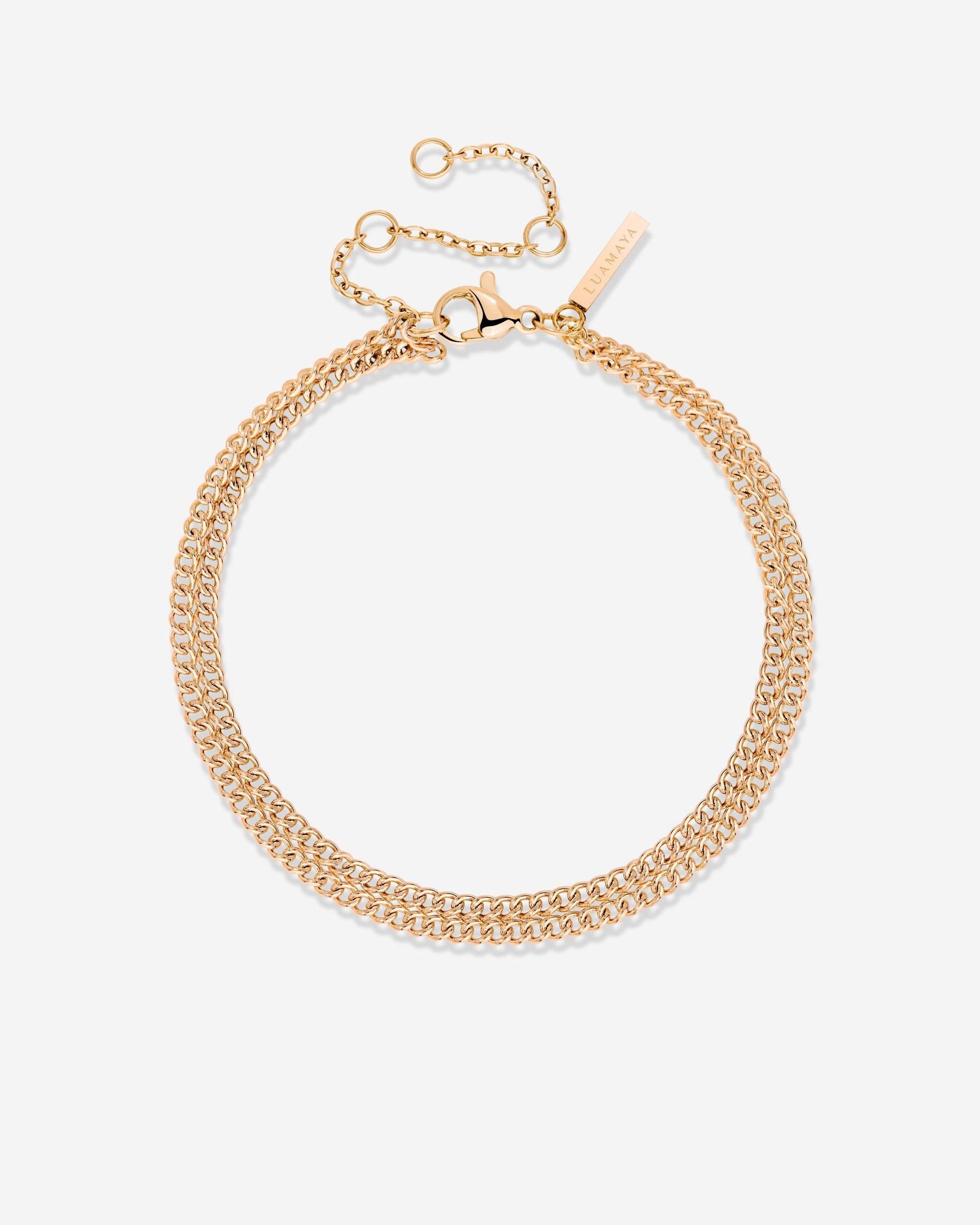 Curb Chain Double Bracciale Oro Rosa