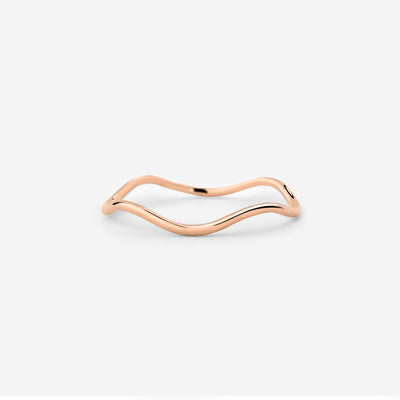 Slim Wave Anello Oro Rosa