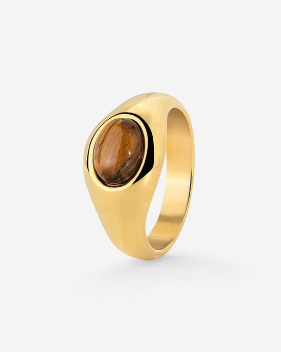 Tiger's Eye Anello Oro