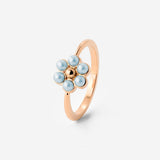 Forever Blue Daisy Anello Oro Rosa