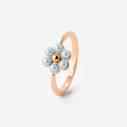 Forever Blue Daisy Anello Oro Rosa