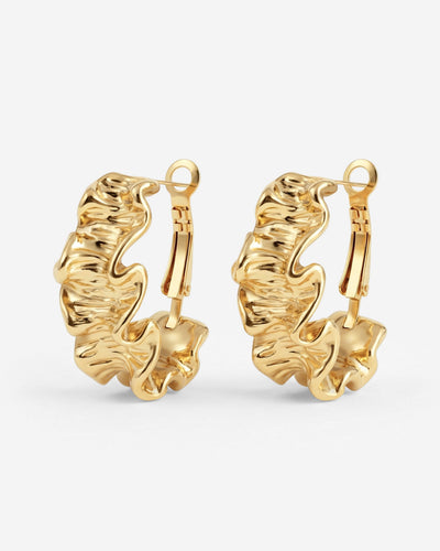 Cute Coral Hoops Oro