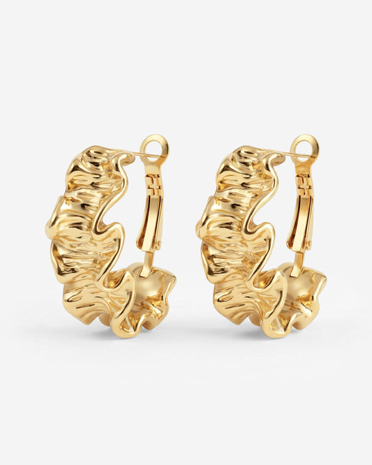 Cute Coral Hoops Oro