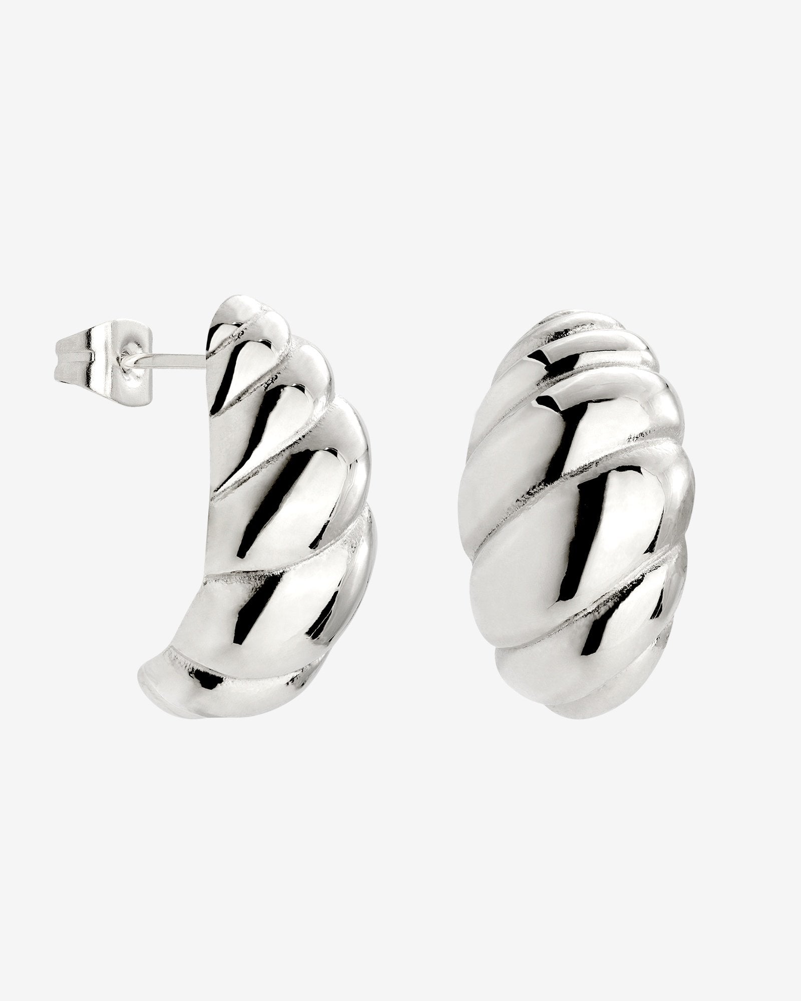Bold Croissant Orecchini Argento