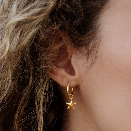 Sea Star Hoop Set Small Oro