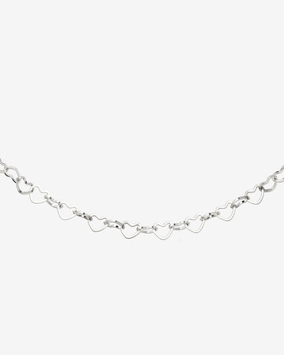 Heart after Heart Collana Argento