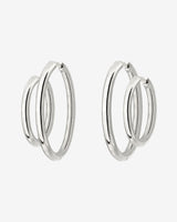 Clean Hoop Set Midi Argento