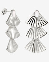 Triple Fan Orecchini Argento