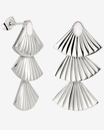 Triple Fan Orecchini Argento