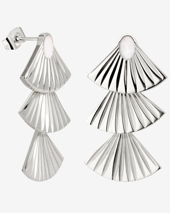 Triple Fan Orecchini Argento