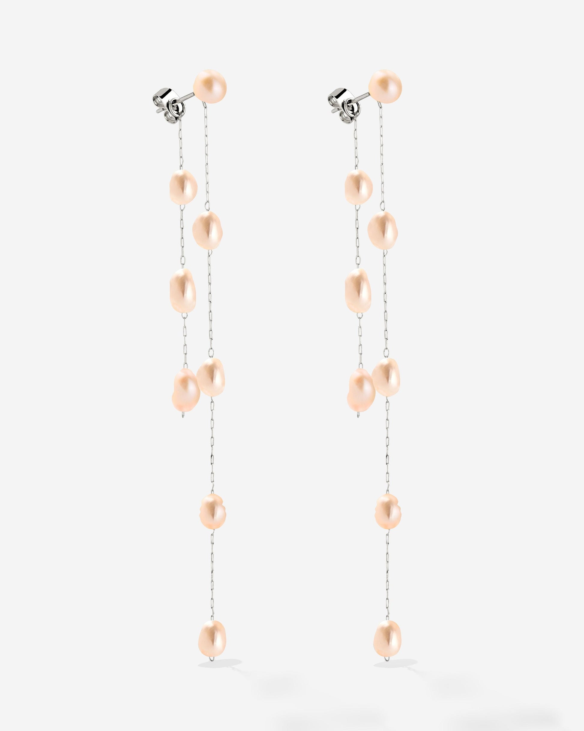 Blush Pearl Fall Orecchini Argento