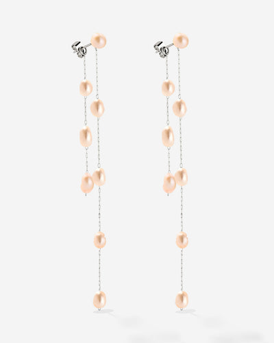 Blush Pearl Fall Orecchini Argento