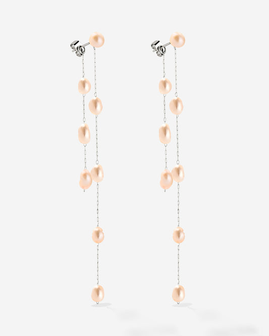Blush Pearl Fall Orecchini Argento