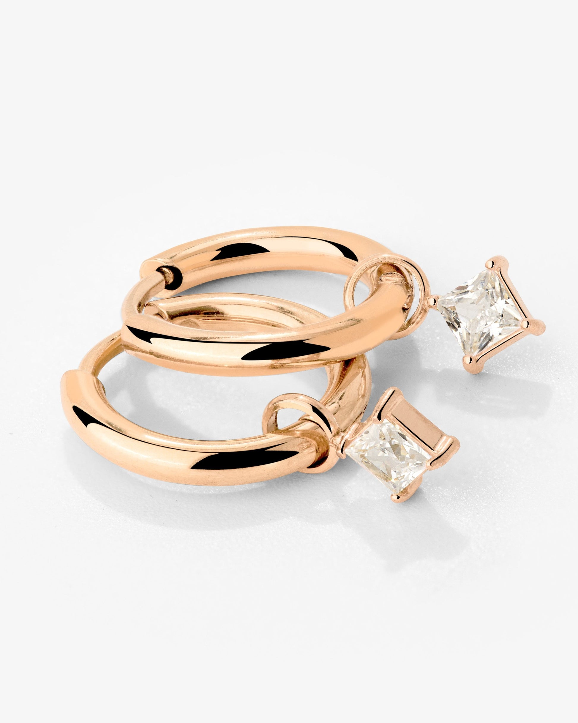 North Star Hoop Set Small Oro Rosa