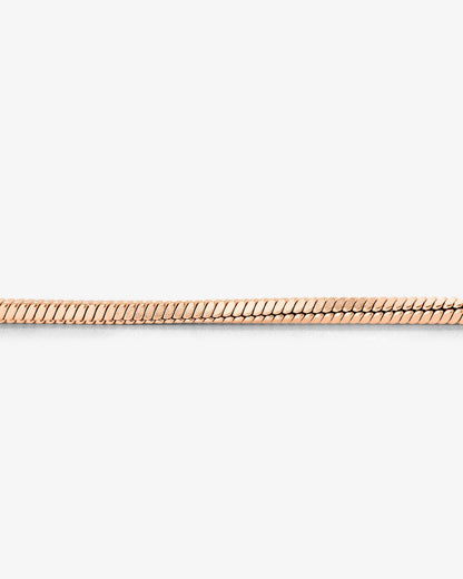 Squared Snake Chain Collana Oro Rosa